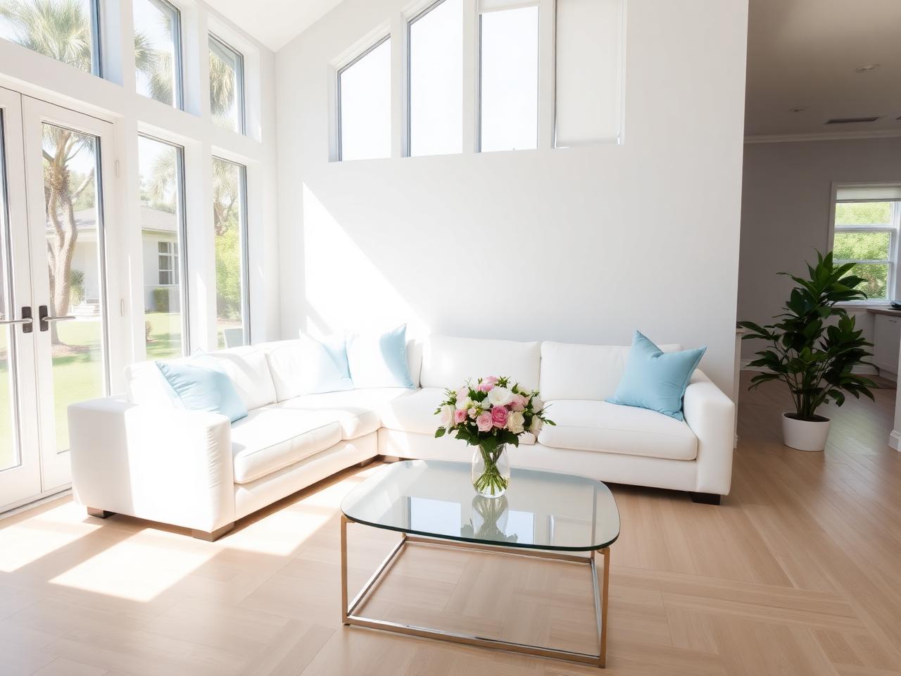 Bright, sparkling living room
